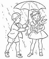 Coloring Rainy Pages Rain Easter Printable Sheets Fun Kids Girl Bunny Boy Activity Colouring Drawing Season Clipart Complex Draw Clip sketch template