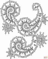 Paisley Coloring Pages Designs Printable Popular Categories Skip Coloringhome Main sketch template
