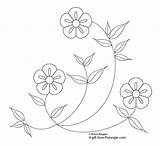 Embroidery Hand Floral Pattern Pintangle Print Gift Floral1 sketch template
