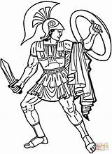 Coloring Odysseus Pages Getcolorings Warrior Greek sketch template