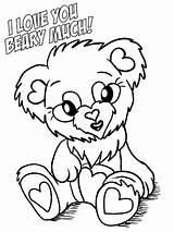 Valentines Coloring Happy Pages Mom Valentine Printable Beary Much Bear Kids Color Getcolorings Print sketch template