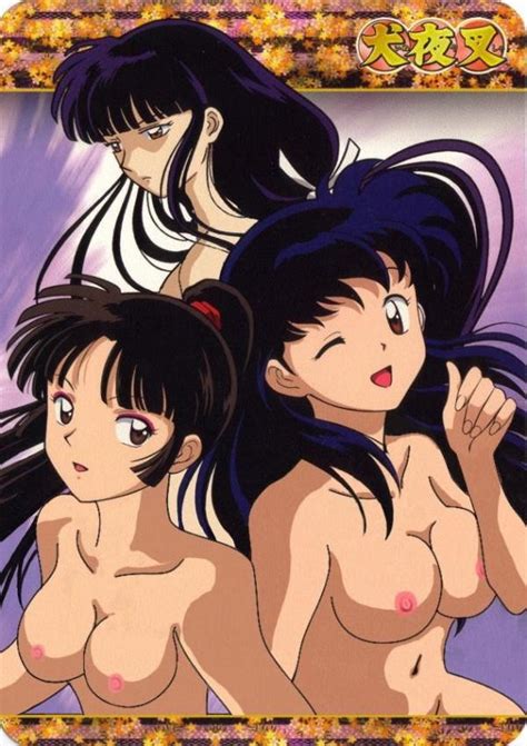 breasts nude 3girls photoshop inuyasha sango higurashi kagome kikyou inuyasha hentai