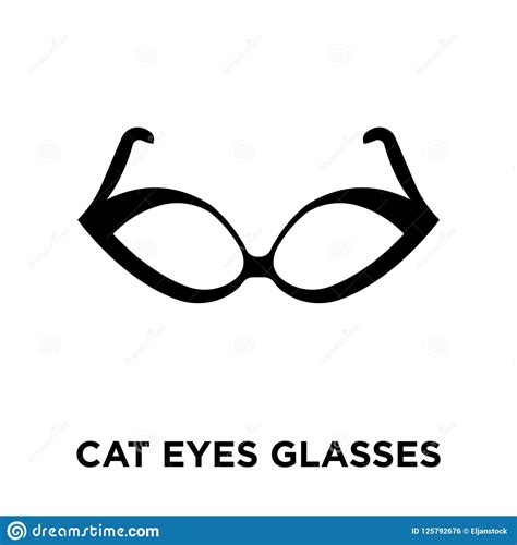 cat eyes glasses icon vector isolated on white background log stock