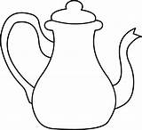 Teapot Sweetclipart Educativeprintable sketch template