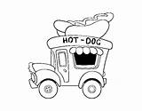 Truck Food Coloring Dog Hot Coloringcrew sketch template