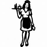 Waitress Clipart Cliparts Library sketch template