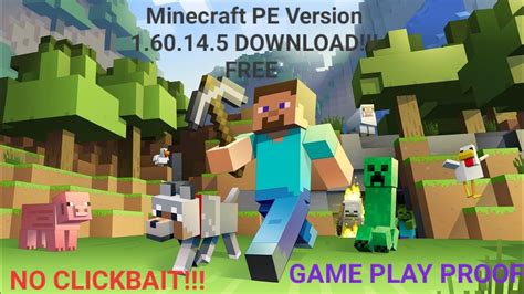 minecraft pe   version   android game play proof youtube
