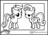 Coloring Pages Pony Little Sweetie Belle Mlp Colors Team Scootaloo Twilight Color sketch template