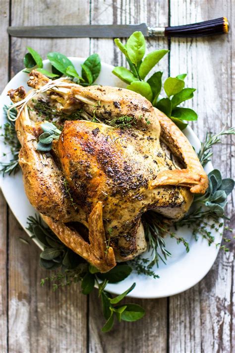 dry brined brown butter and sage roasted turkey roasted