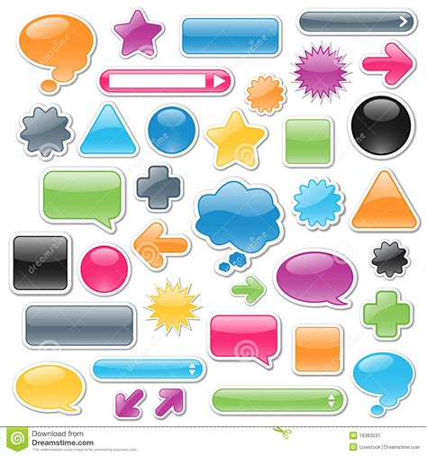 elementos del web ilustracion del vector ilustracion de botones