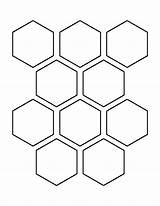 Hexagon Pattern Template Shape Outline Inch Printable Hexagons Stencil Shapes Patterns Templates Print Pdf Clipart Patternuniverse Honeycomb Stencils Crafts Half sketch template