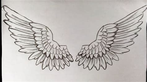 pencil drawings  angel wings