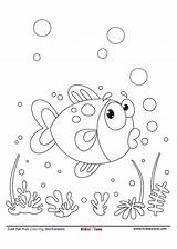 Fish Worksheet Kidzezone sketch template