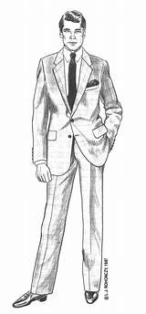 Suit Drawing sketch template
