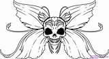Skull Fairy Coloring Pages Draw Culture Pop Drawings Drawing Skulls Step Easy Dragoart Cool Cliparts Clipart Sketches Butterfly Dark Color sketch template
