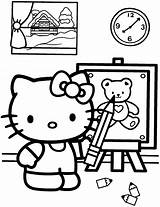 Colorear Kitty sketch template