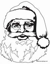 Santa Claus Coloring Face Pages Drawing Head Printable Clause Color Happy Christmas Template Print Colouring Sheet Realistic Kids Real Noel sketch template