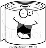 Toilet Paper Roll Cartoon Smiling Coloring Clipart Happy Sketch Cory Thoman Outlined Vector 2021 Paintingvalley sketch template