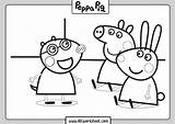 Coloring Peppa Pig Pages Printable Kids Drawings sketch template