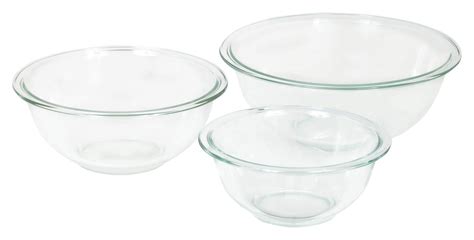Pyrex Glass Mixing Bowl Set 3 Piece Ebay