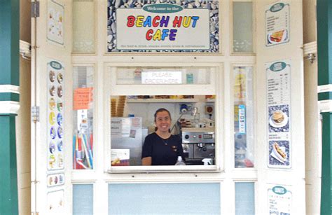 beach hut cafe delicious strong coffee  brighton beach jolly