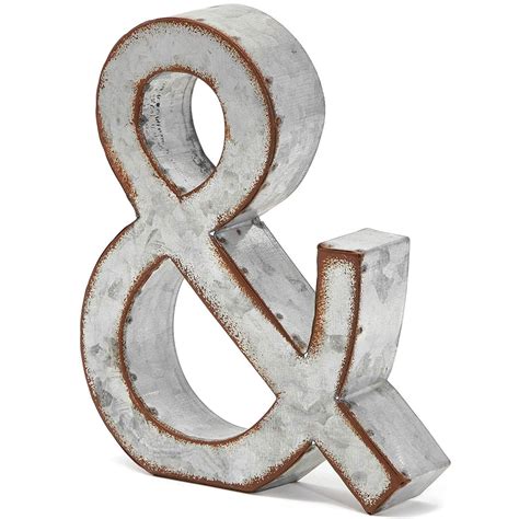 rustic letter wall decoration galvanized metal  letter