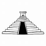 Aztec Pyramid Azteca Vexels Templo Clipartmag Pyramids Piramide sketch template