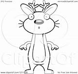 Jackalope Coloring Surprised Slim Pages Clipart Royalty Cory Thoman Cartoon Vector Template sketch template