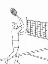 Badmintona Badminton Kolorowanka Turniej Drukowanka sketch template