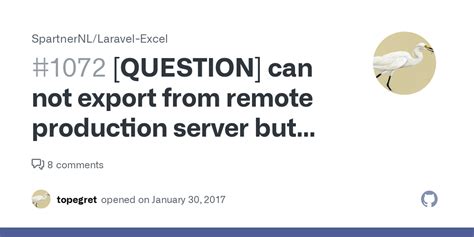 question   export  remote production server  works fine