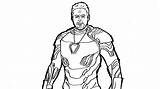 Infinity War Coloring Avengers Pages Iron Nano Stark Tony Tech sketch template