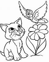 Cute Coloring Animals Pages Printable Animal Color Colouring Kids Book Girls Simple Kleurplaat Disney Cool sketch template