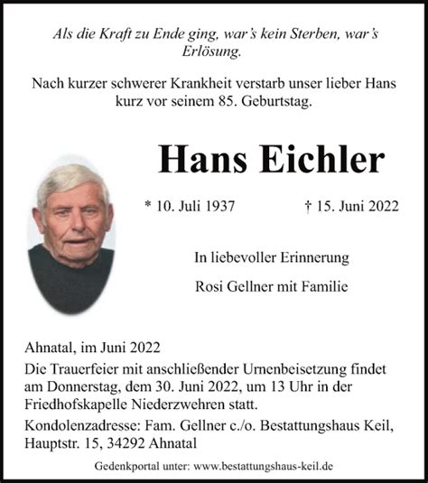 Gedenkkerzen Von Hans Eichler Trauer Hna De