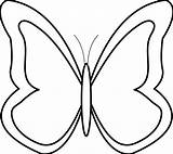 Butterfly Outline Clipart Clip Cliparts Line Coloring Colouring Google Flower Svg Attribution Forget Vector Link Don sketch template