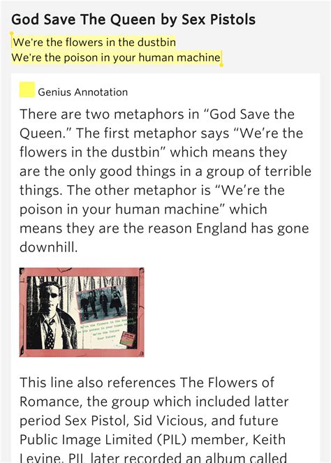 we re the flowers in the dustbin we re the god save