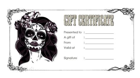 tattoo gift certificate template   coolest designs fresh
