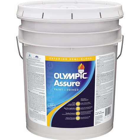 olympic assure semi gloss acrylic exterior paint actual net contents