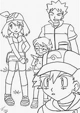 Pokemon Ash Brock May Misty Max Coloring Pika Popular Deviantart sketch template