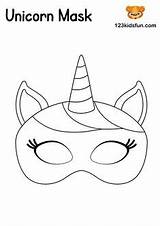 Masks Masquerade Templates Einhorn Masken Gras Mardi 123kidsfun Kindergeburtstag sketch template