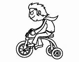 Tricycle Coloring Boy Getdrawings Getcolorings sketch template