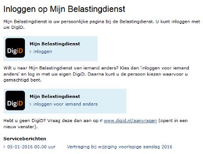 mijn belastingdienst digid inloggennl