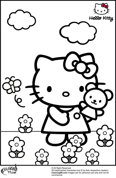 kitty coloring pages team coloring