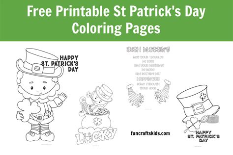 printable st patricks day coloring pages fun crafts kids