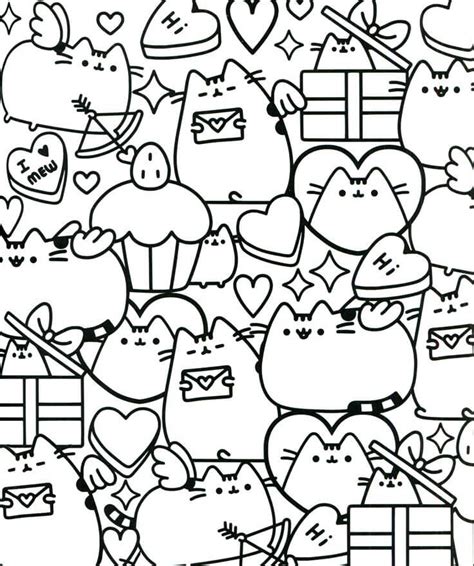pusheen coloring pages printable coloring pages
