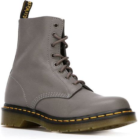 dr martens lace  boots  gray grey lyst