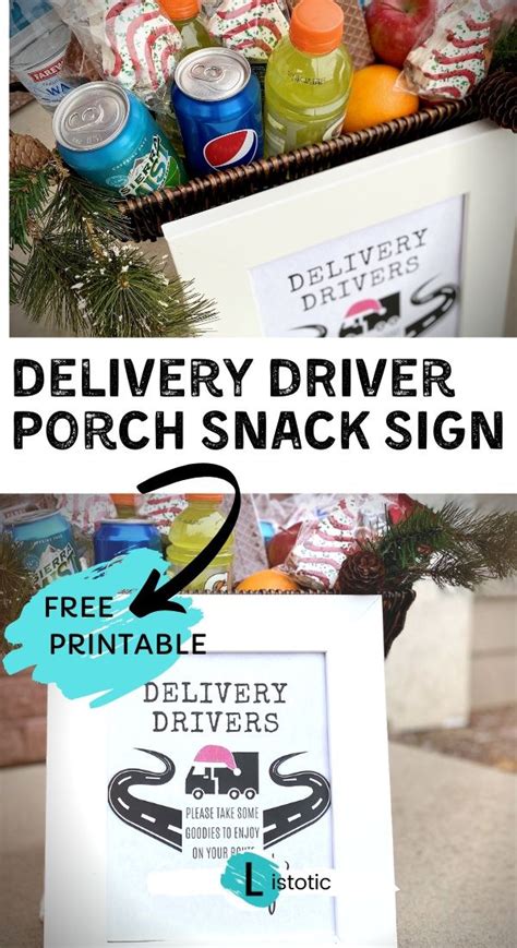 delivery driver snack sign  ready  waiting