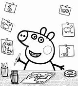 Peppa Pig Nick Jr Pages Book Colouring Airplane Coloring Printable Draws Pages2color Simple Very sketch template