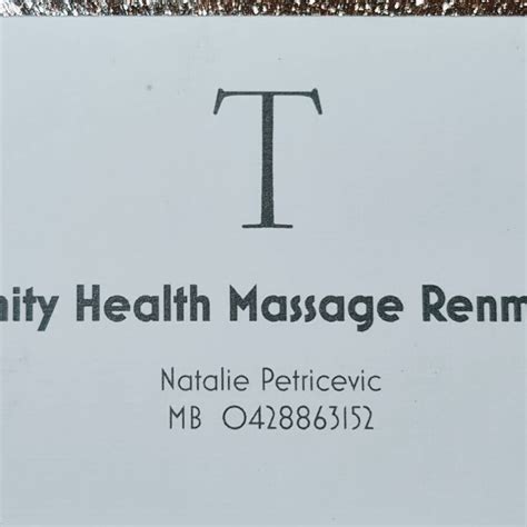 trinity health massage renmark 120 90 mins 80 hr 60 45min 40