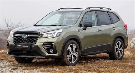 facelifted  subaru forester illustrated   camo carscoops