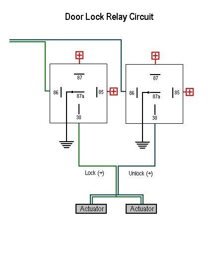 door lock actuator wiring diagram relays  power door locks fully operational death star full